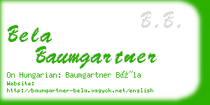 bela baumgartner business card